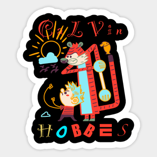 Calvin and Hobbes Sticker